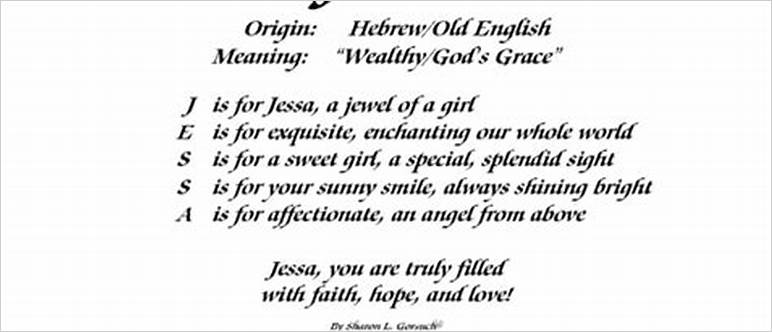Meaning of jessa